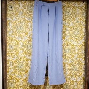 Baby Blue Wideleg Buttoned Pants - Small